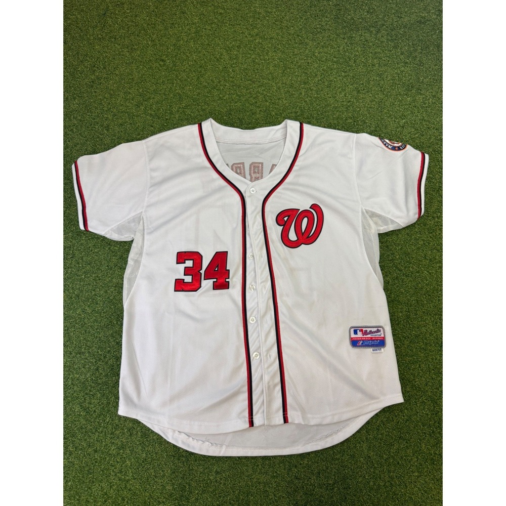 Majestic Bryce Harper Washington Nationals Authentic Jersey White Size 52 MLB